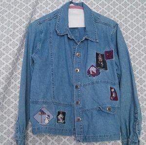 Jean jacket with patches